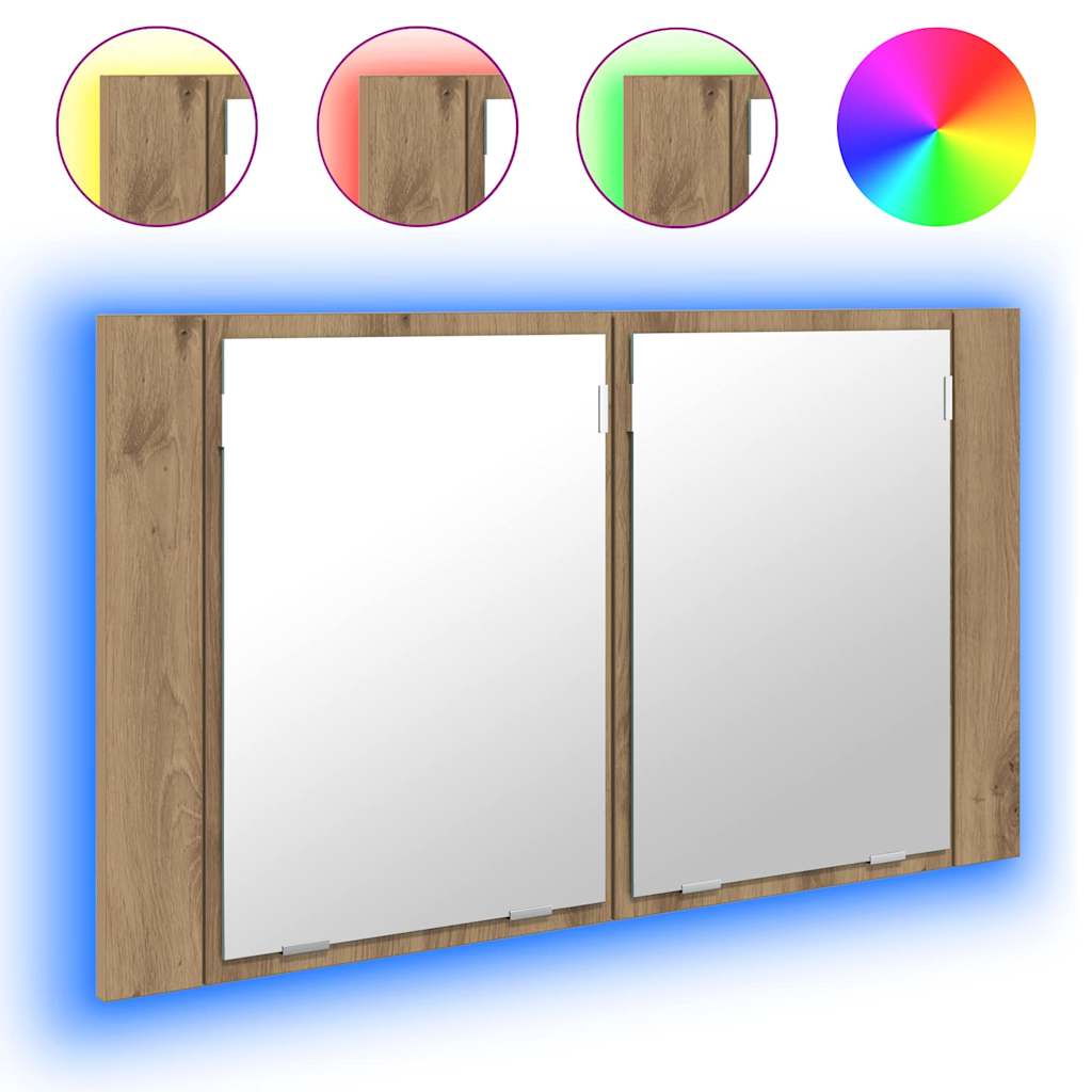 Baderomsspeilskap Artisan Eik 80 x 12 x 45 cm Konstruert tre
