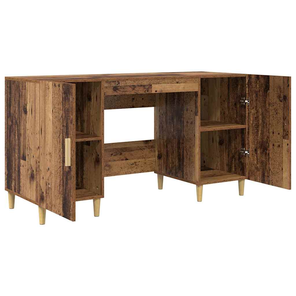 Skrivebord med hylle Gamle tre 140 x 50 x 75 cm Konstruert tre