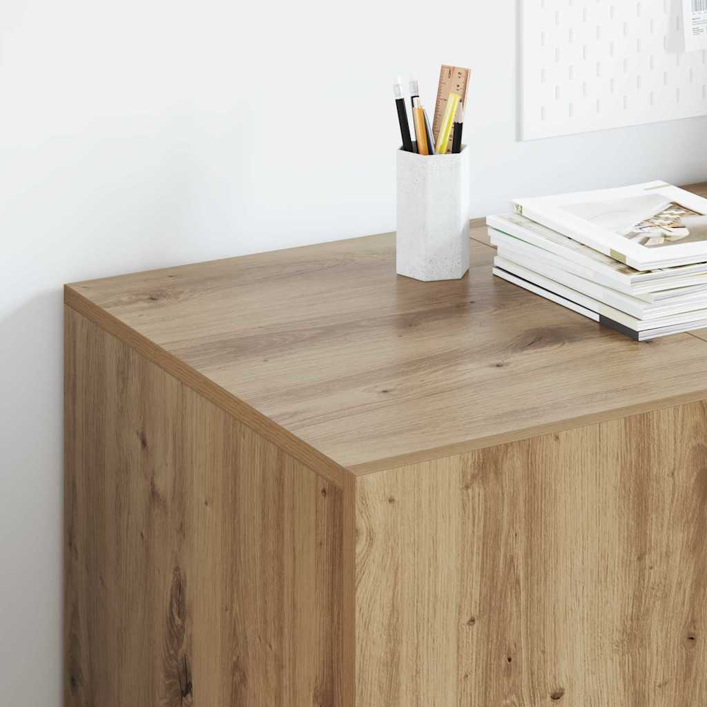 Skrivebord med dør Artisan Eik 140 x 50 x 75 cm Konstruert tre