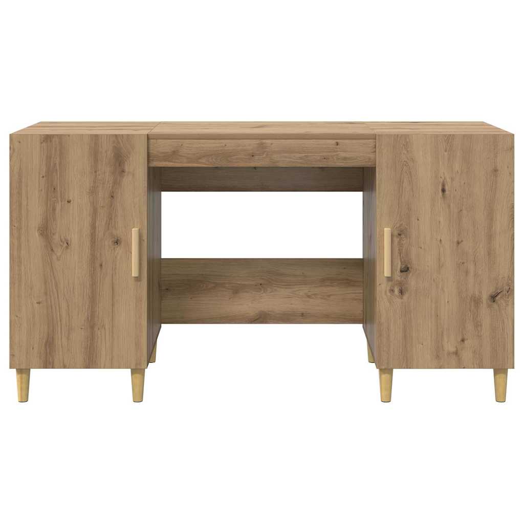 Skrivebord med dør Artisan Eik 140 x 50 x 75 cm Konstruert tre