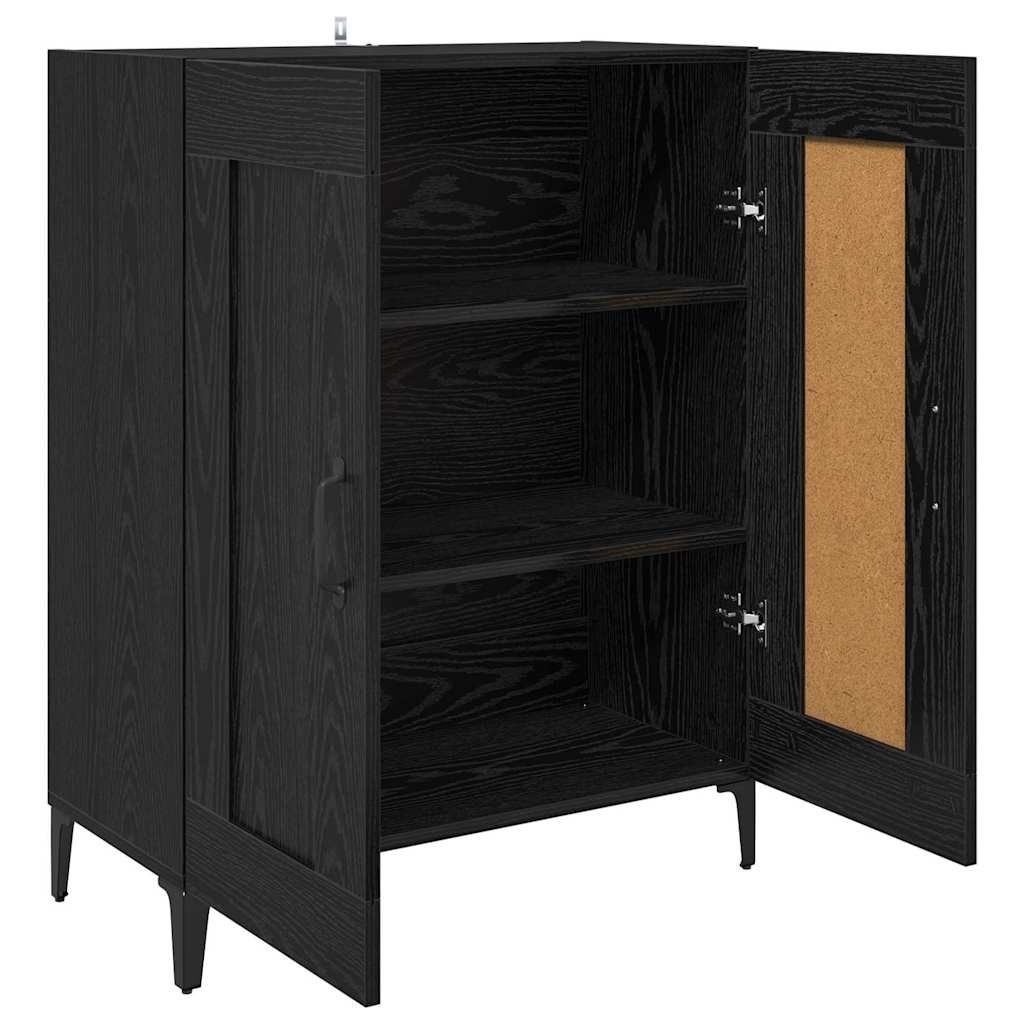 Serviesskap Svart Eik 69,5 x 34 x 90 cm Konstruert tre