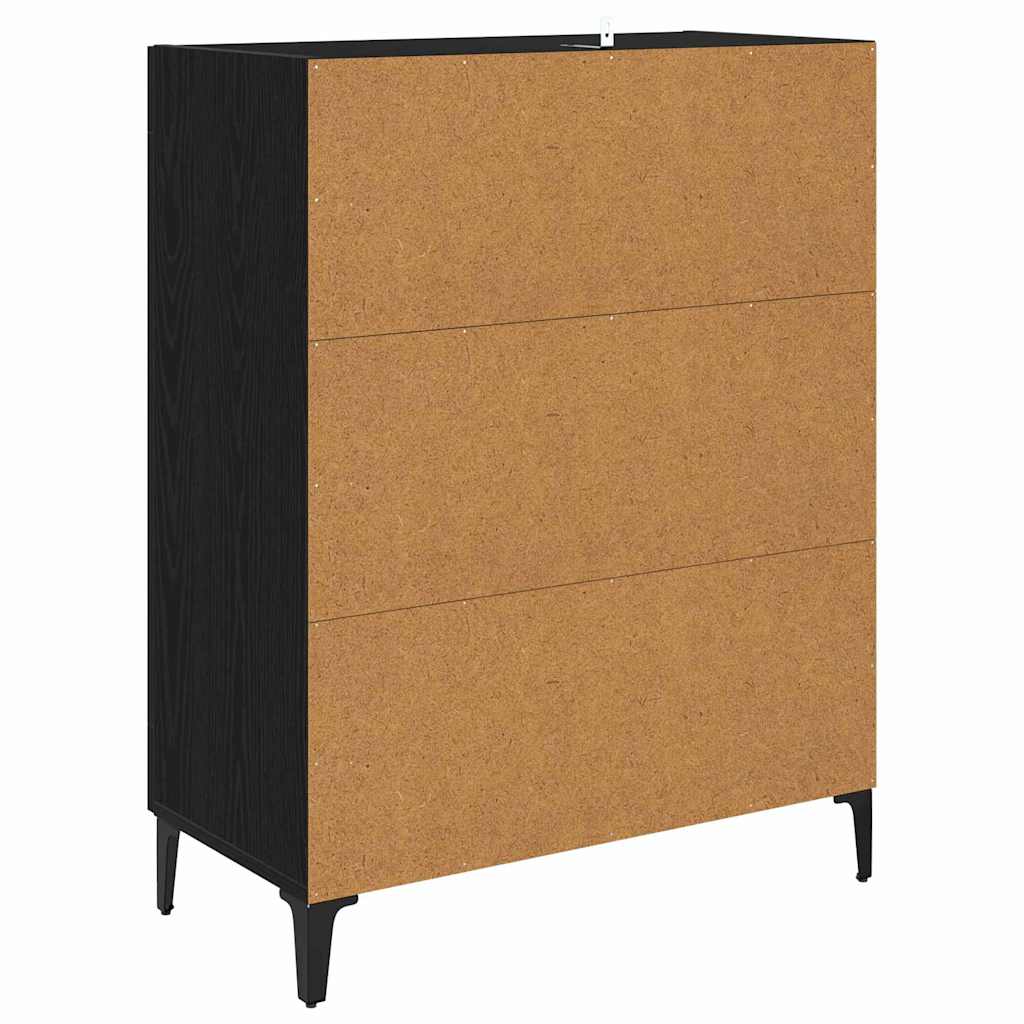 Serviesskap Svart Eik 69,5 x 34 x 90 cm Konstruert tre