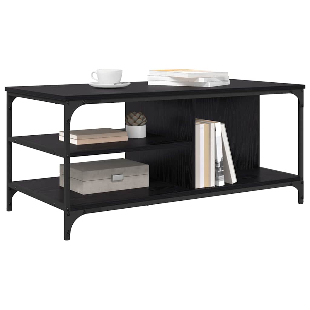 Kaffebord Svart Eik 100 x 50 x 45 cm Konstruert tre