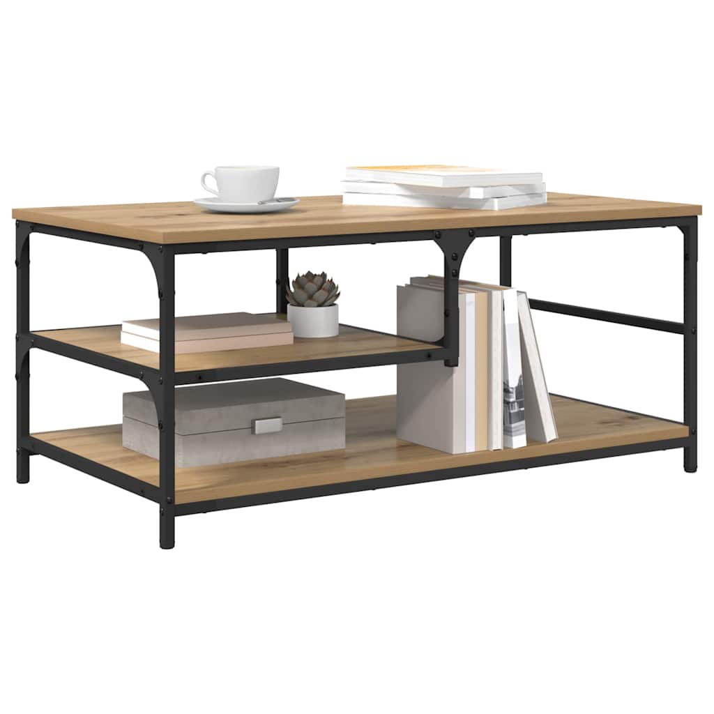 Kaffebord Artisan Eik 90 x 49 x 40 cm Konstruert tre