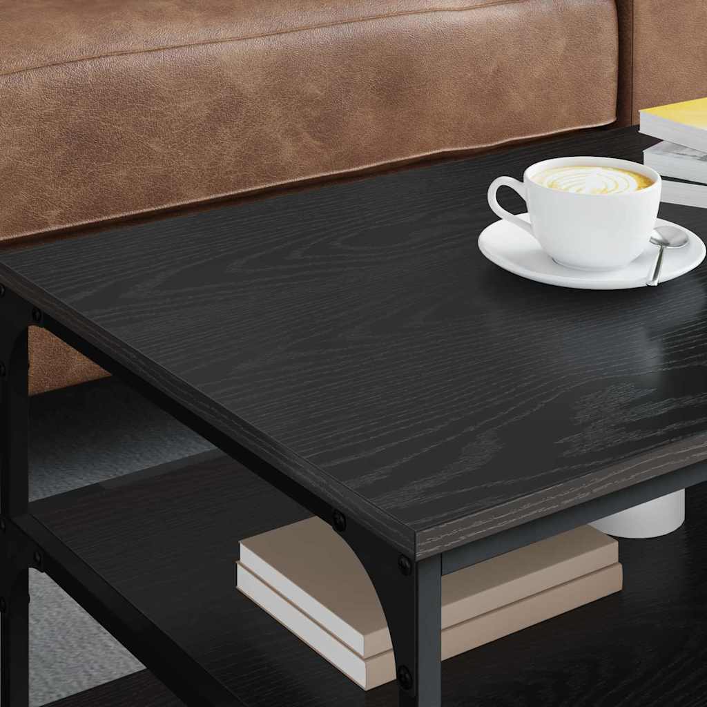 Kaffebord Svart Eik 90 x 49 x 40 cm Konstruert tre