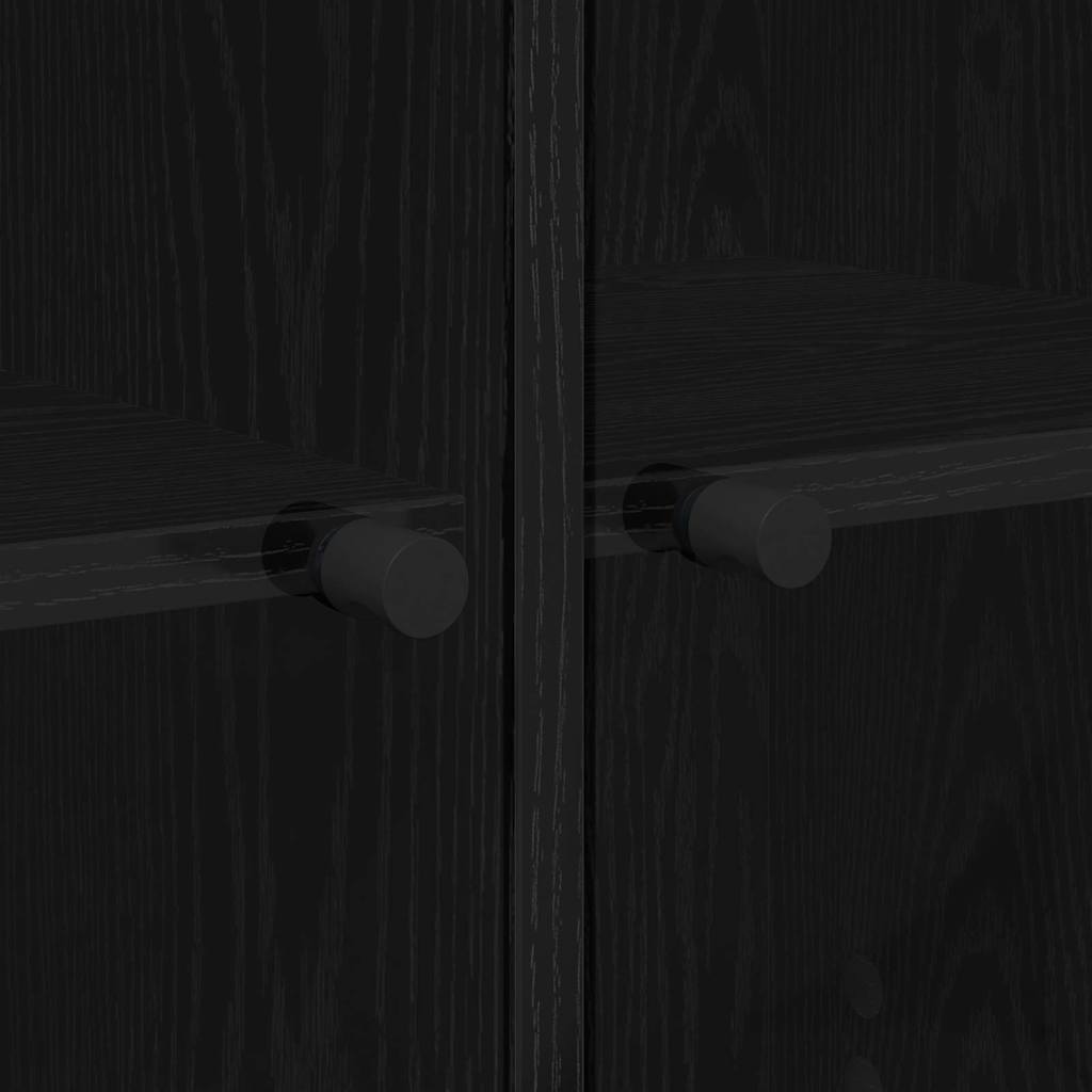 Sideskap Svart Eik 68 x 37 x 75,5 cm Konstruert tre