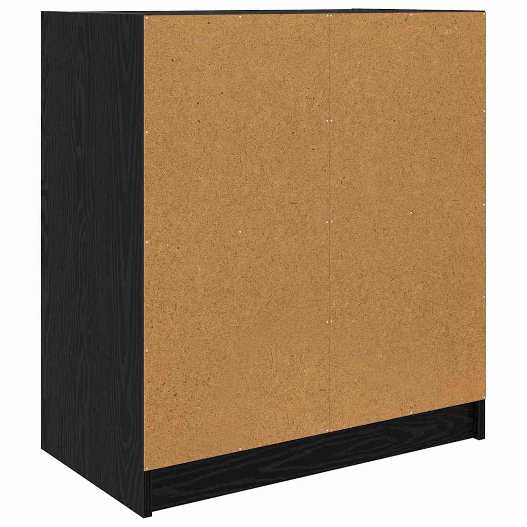 Sideskap Svart Eik 68 x 37 x 75,5 cm Konstruert tre
