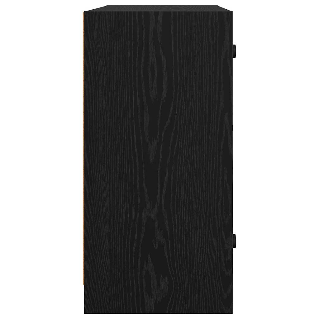 Sideskap Svart Eik 68 x 37 x 75,5 cm Konstruert tre
