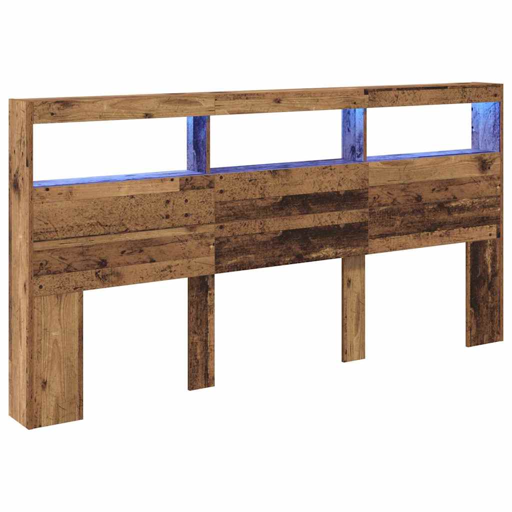 Hodegavl med hylle Gamle tre 200 x 17 x 102 cm Konstruert tre