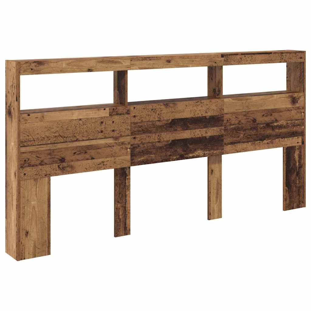 Hodegavl med hylle Gamle tre 200 x 17 x 102 cm Konstruert tre
