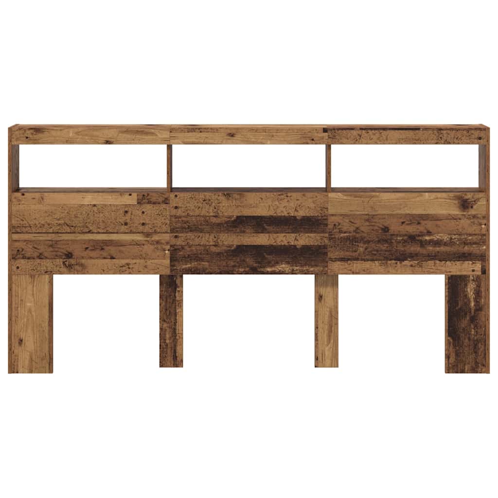Hodegavl med hylle Gamle tre 200 x 17 x 102 cm Konstruert tre