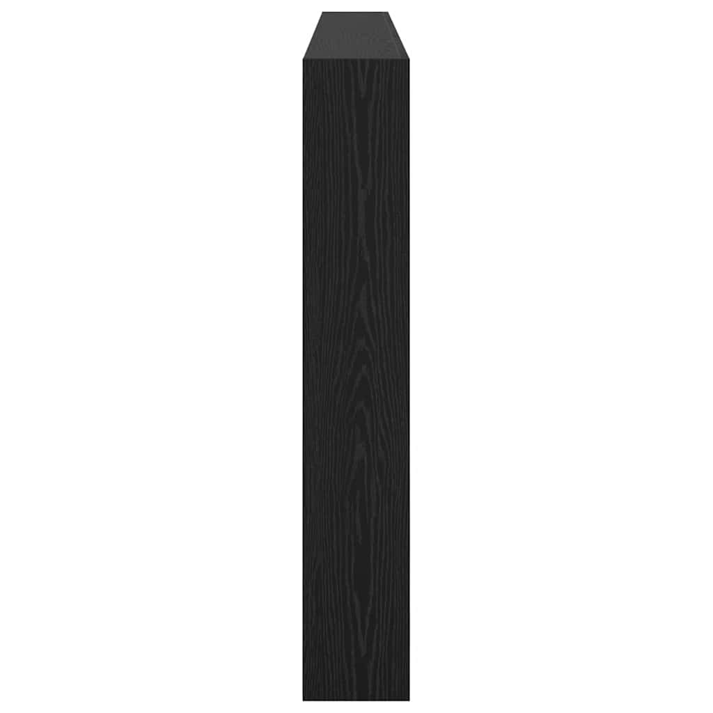 Hodegavl med hylle Svart Eik 200 x 17 x 102 cm Konstruert tre