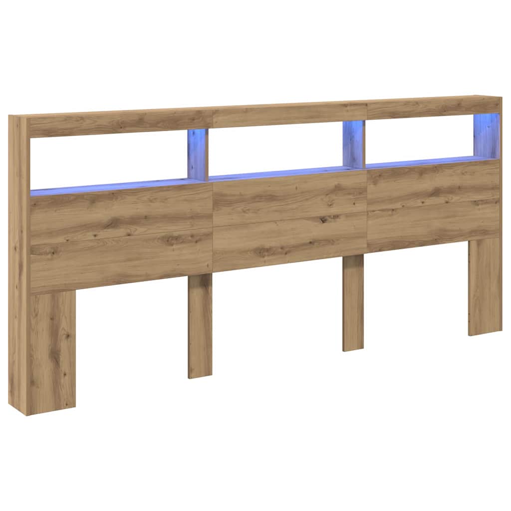 Hodegavl med hylle Artisan Eik 220 x 17 x 102 cm Konstruert tre