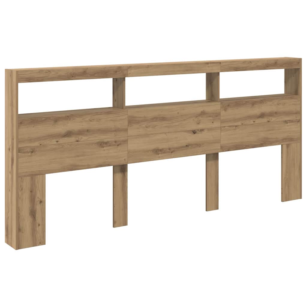 Hodegavl med hylle Artisan Eik 220 x 17 x 102 cm Konstruert tre