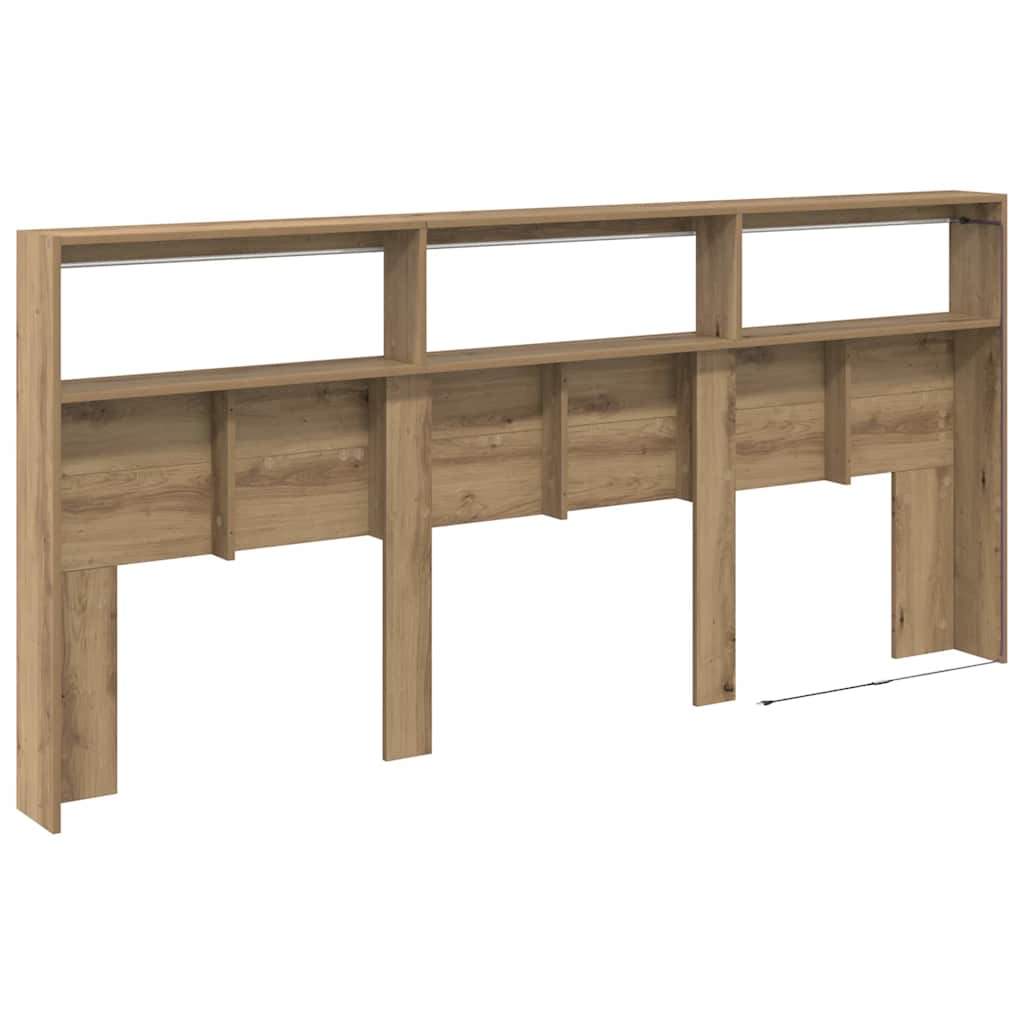 Hodegavl med hylle Artisan Eik 220 x 17 x 102 cm Konstruert tre