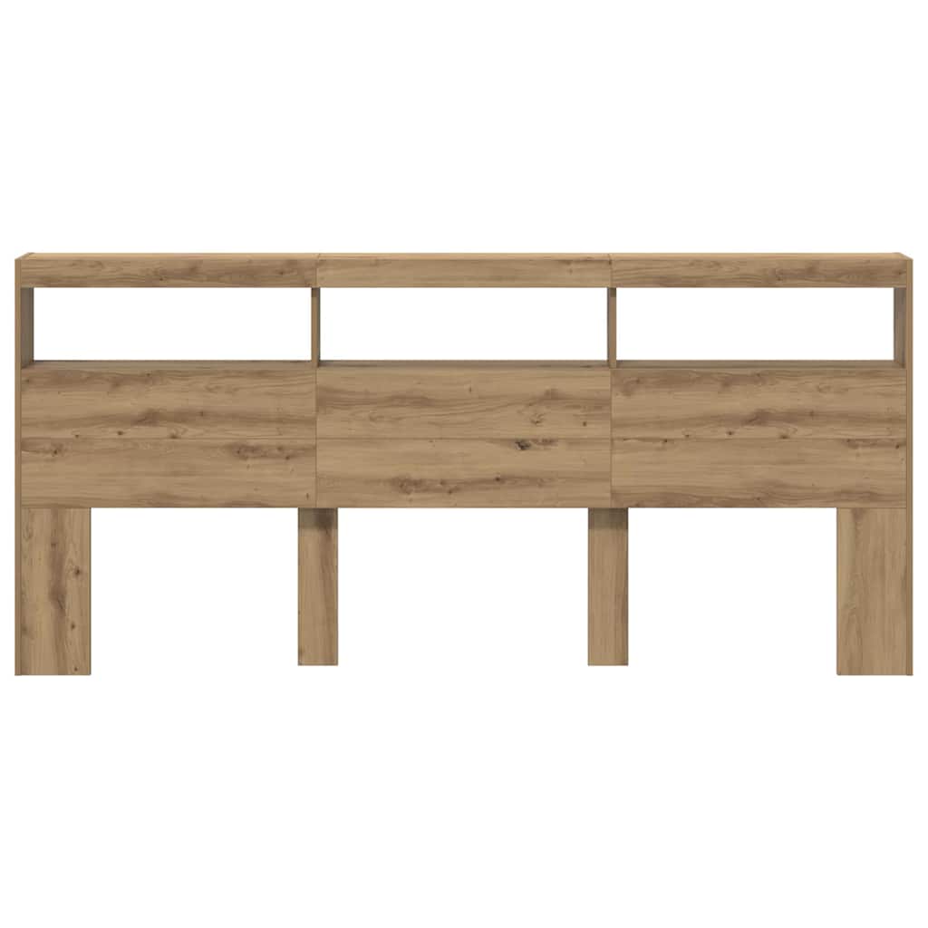 Hodegavl med hylle Artisan Eik 220 x 17 x 102 cm Konstruert tre