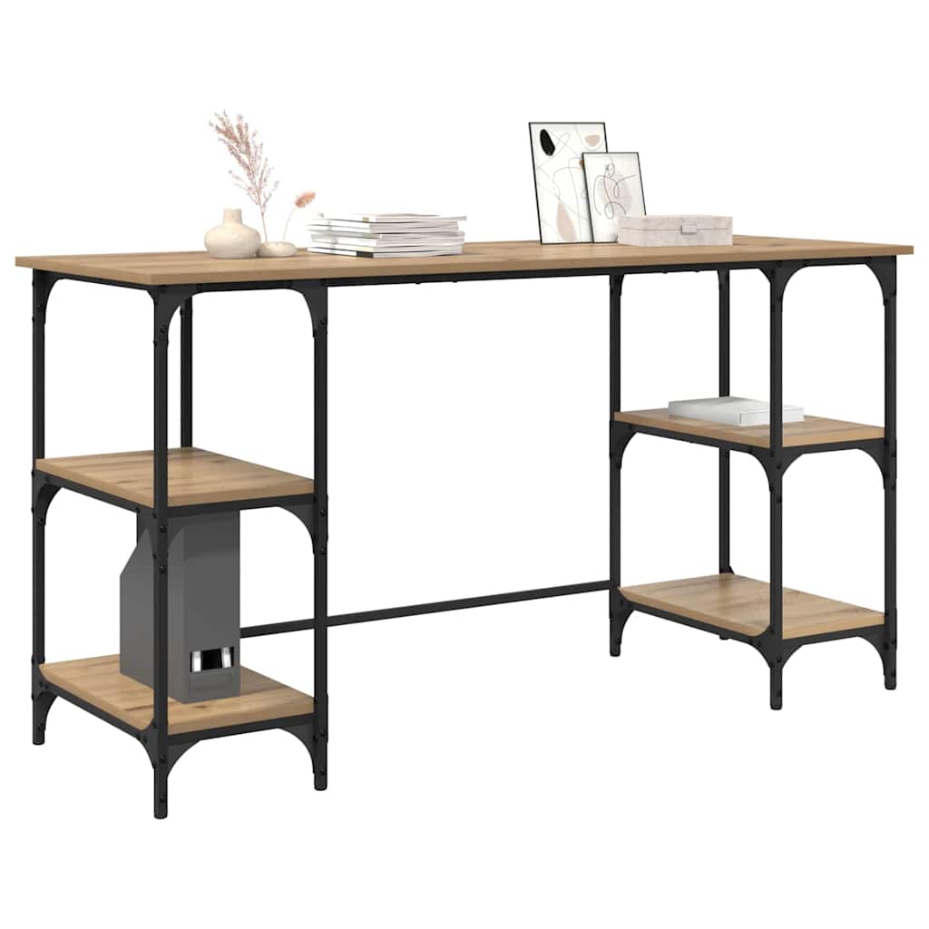 Skrivebord Artisan Eik 140 x 50 x 75 cm Konstruert tre