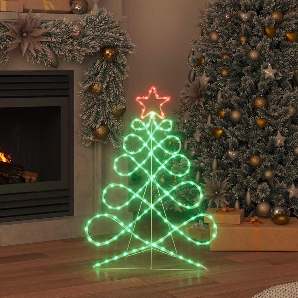 Julekongleformet lys med 144 LED Flerfarget 78 x 58 cm PVC