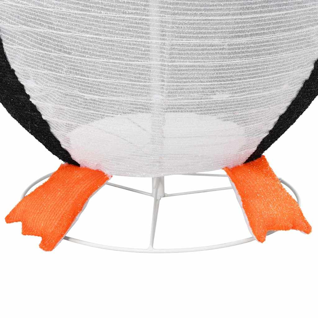 Snø Pingvin Figur med 600 LED Varmhvit 78 x 178 cm stoff