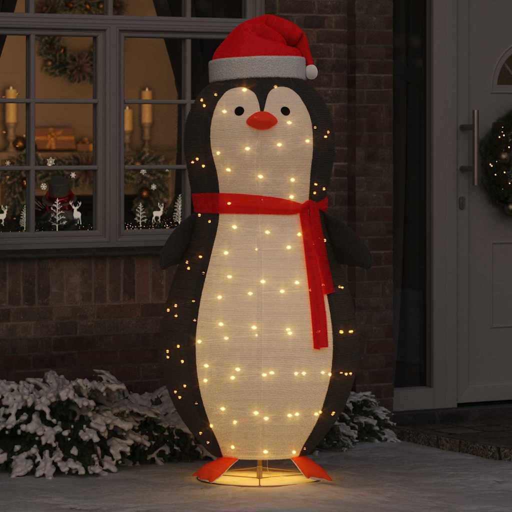 Snø Pingvin Figur med 600 LED Varmhvit 78 x 178 cm stoff