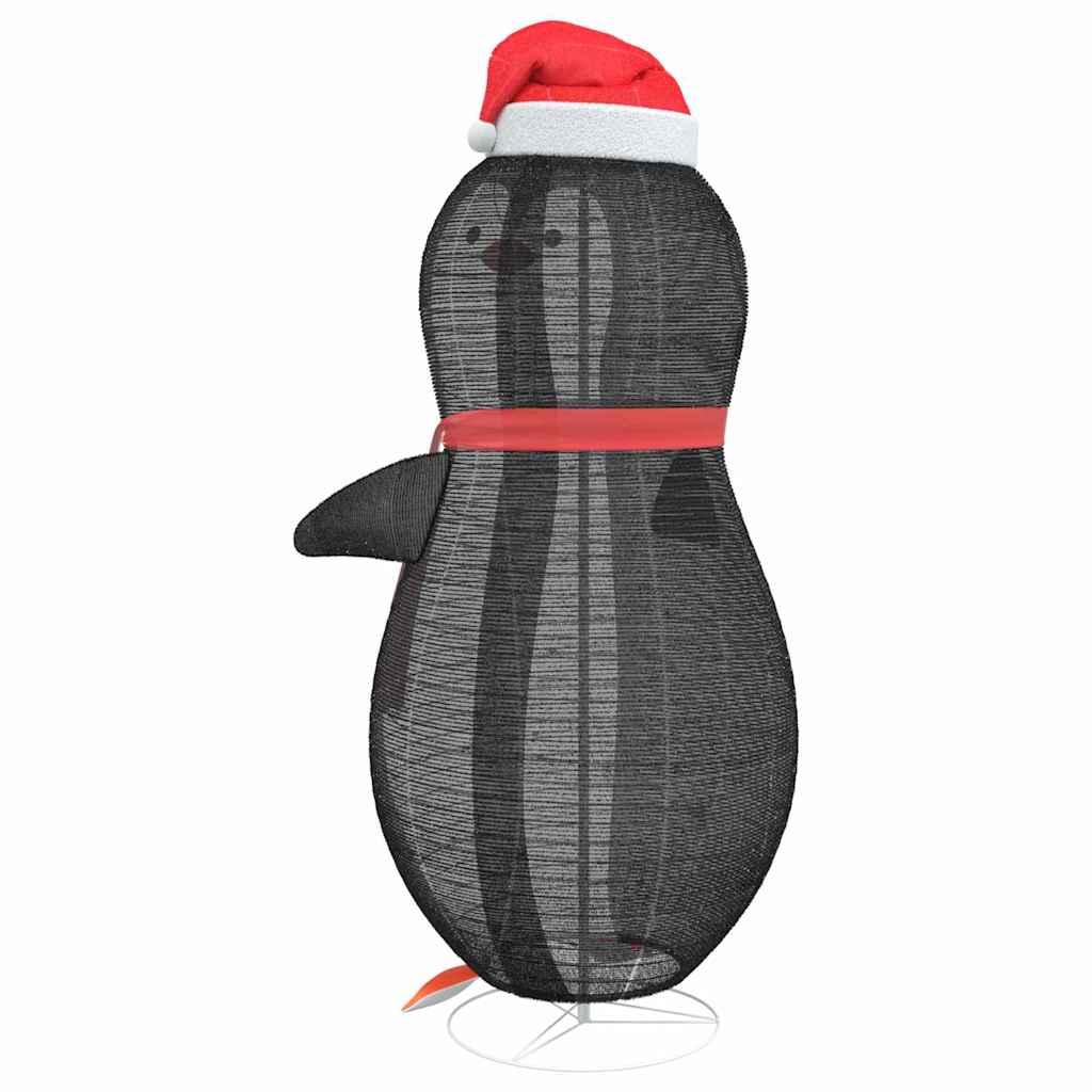 Snø Pingvin Figur med 600 LED Varmhvit 78 x 178 cm stoff