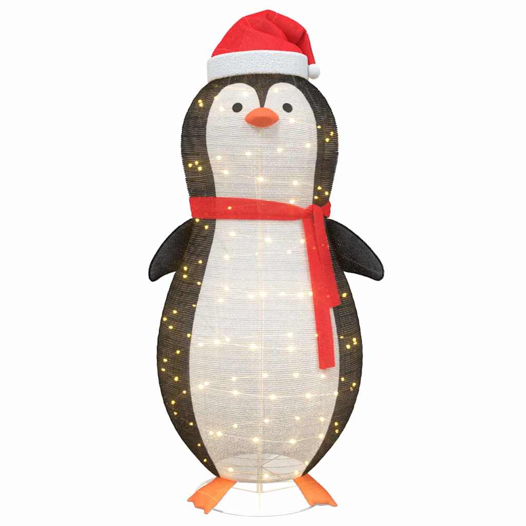 Snø Pingvin Figur med 600 LED Varmhvit 78 x 178 cm stoff