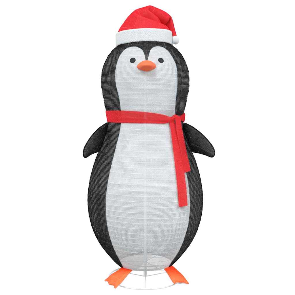 Snø Pingvin Figur med 600 LED Varmhvit 78 x 178 cm stoff