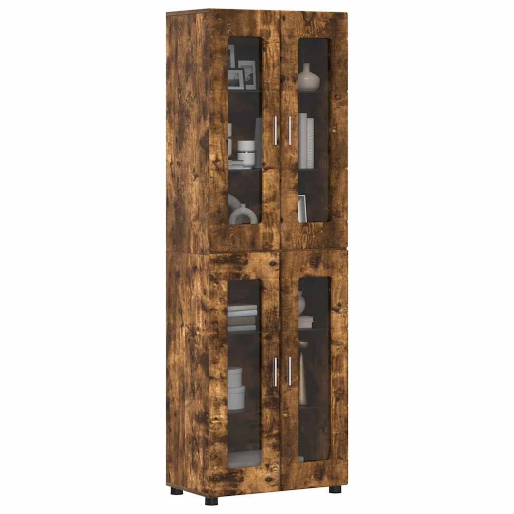 Høyskap FLORIN 60 x 35 x 182 cm Røkt eik Konstruert tre