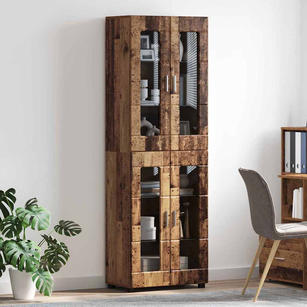 Høyskap FLORIN Gammelt tre 60 x 35 x 182 cm Konstruert tre