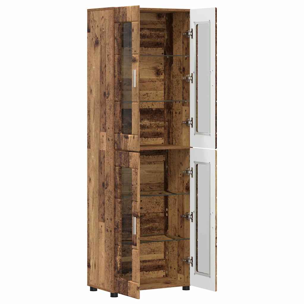 Høyskap FLORIN Gammelt tre 60 x 35 x 182 cm Konstruert tre
