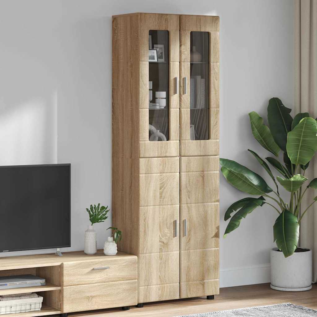 Høyskap FLORIN Sonoma eik 60 x 35 x 182 cm Konstruert tre