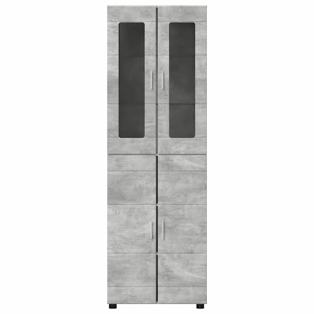 Høyskap FLORIN Betonggrå 60 x 35 x 182 cm Konstruert tre