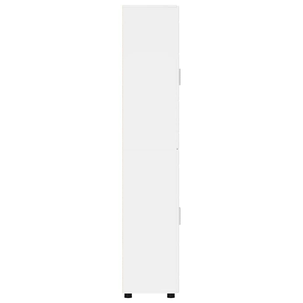 Høyskap FLORIN Høyglanset hvit 60 x 35 x 182 cm Konstruert tre