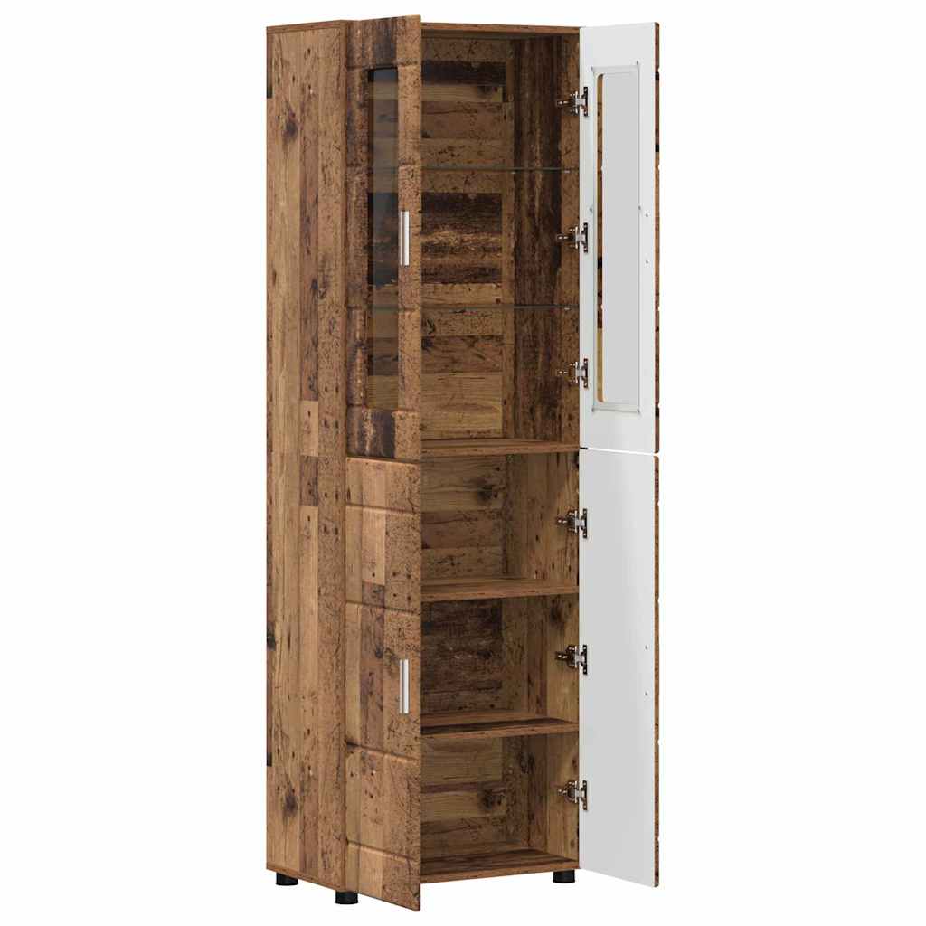 Høyskap FLORIN Gammelt tre 60 x 35 x 182 cm Konstruert tre