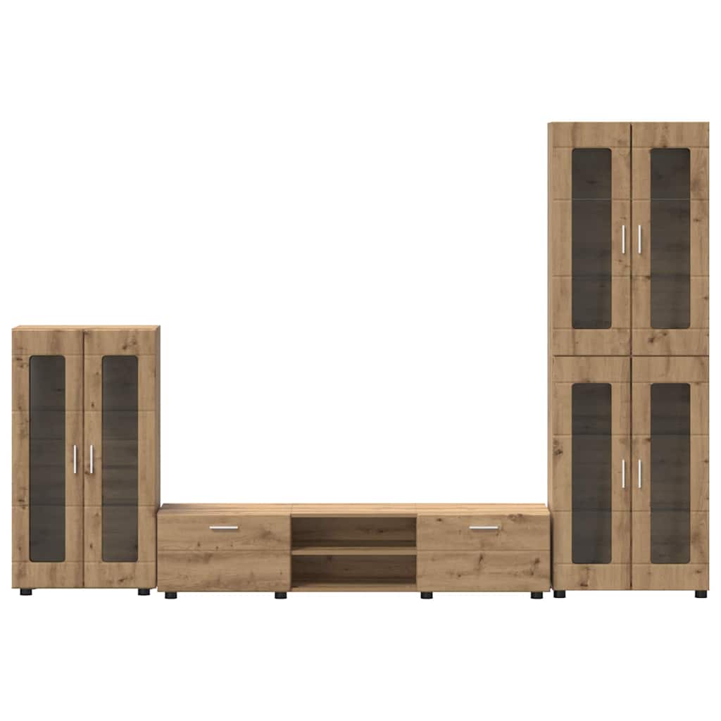 TV-benksett med skuff FLORIN 3 pcs Artisan Eik Konstruert tre