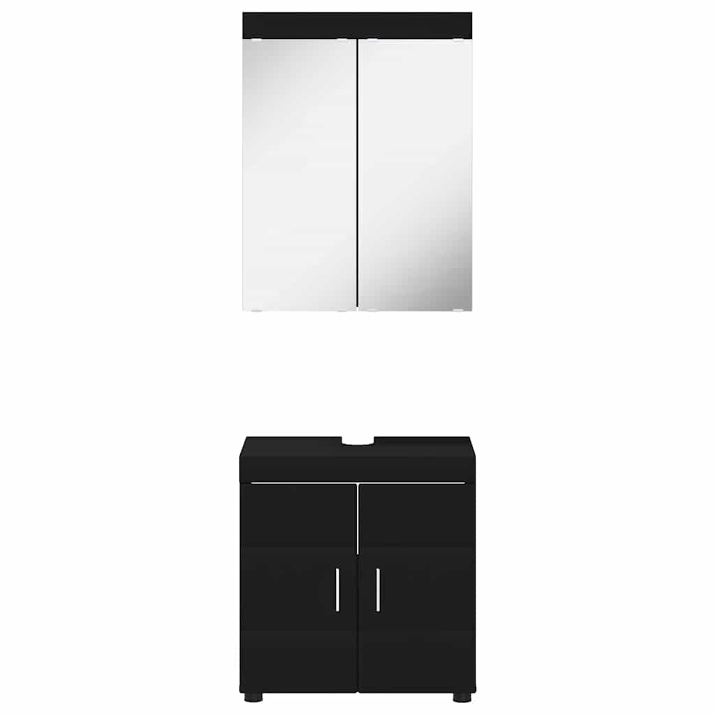Baderomsinnredningssett TULUM 2 pcs Svart 60 x 34 x 63 cm