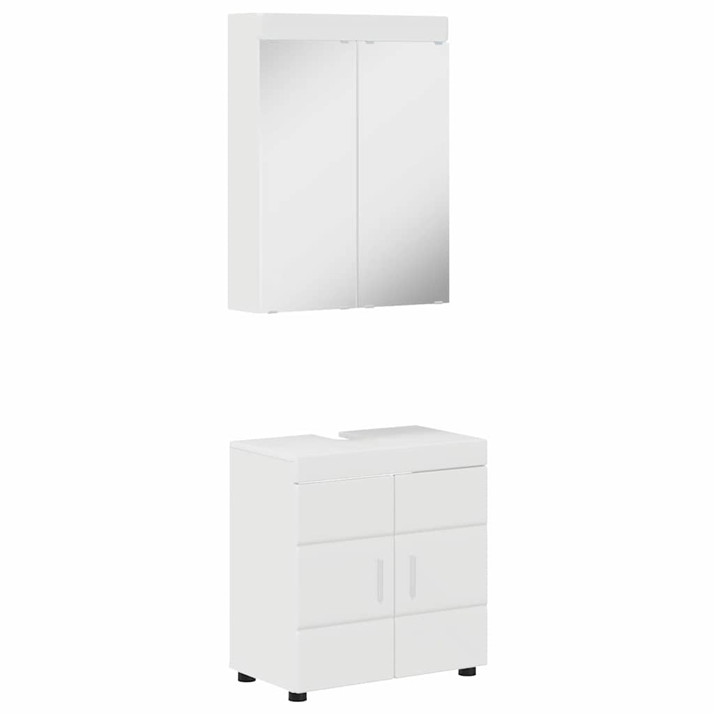 Baderomsinnredningssett TULUM 2 pcs Høyglanset hvit
