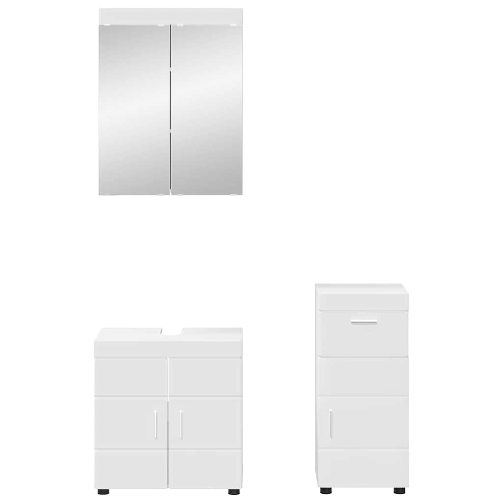 Baderomsinnredningssett TULUM 3 pcs Hvit 60 x 34 x 63 cm