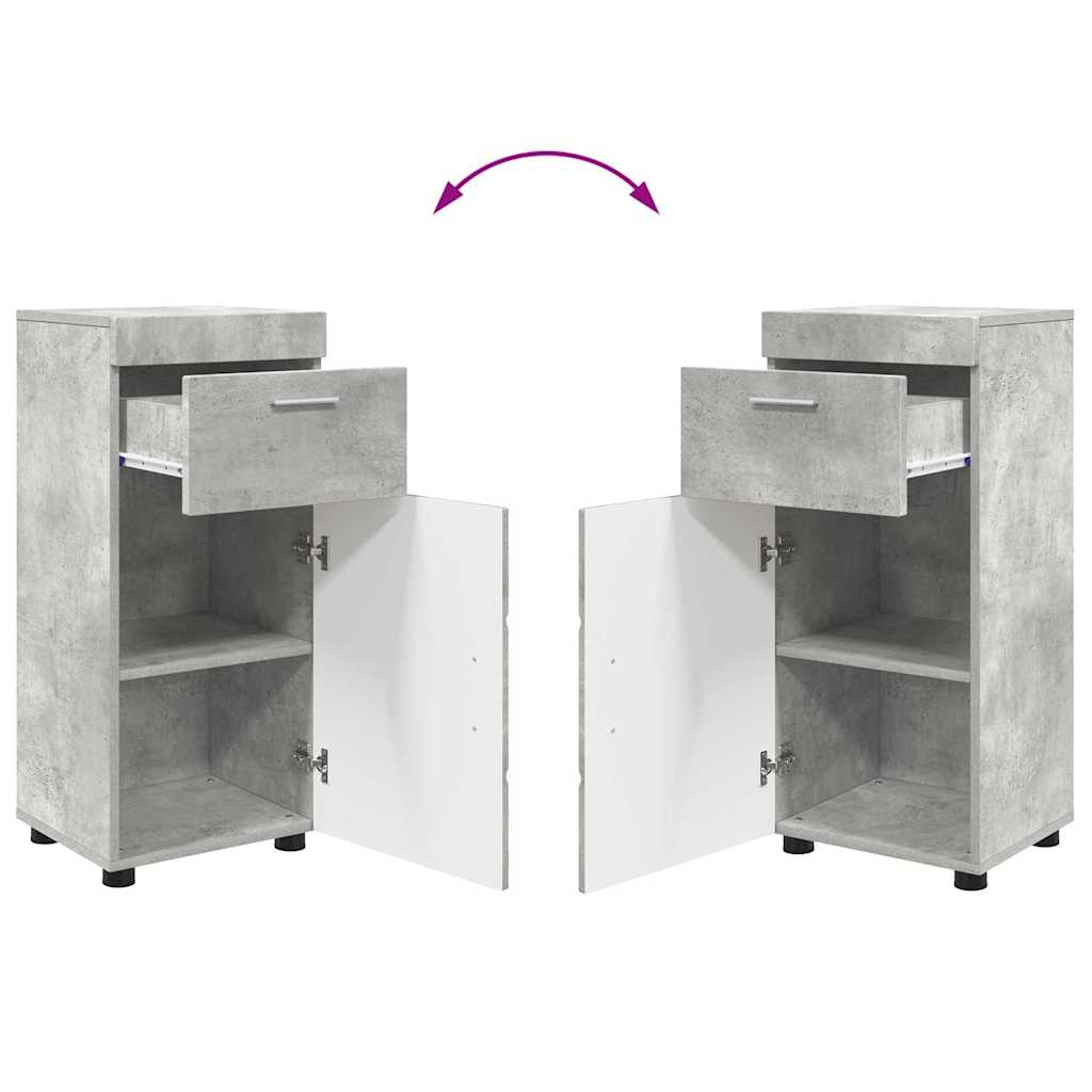 Baderomsinnredningssett TULUM 4 pcs Betonggrå 60 x 34 x 63 cm