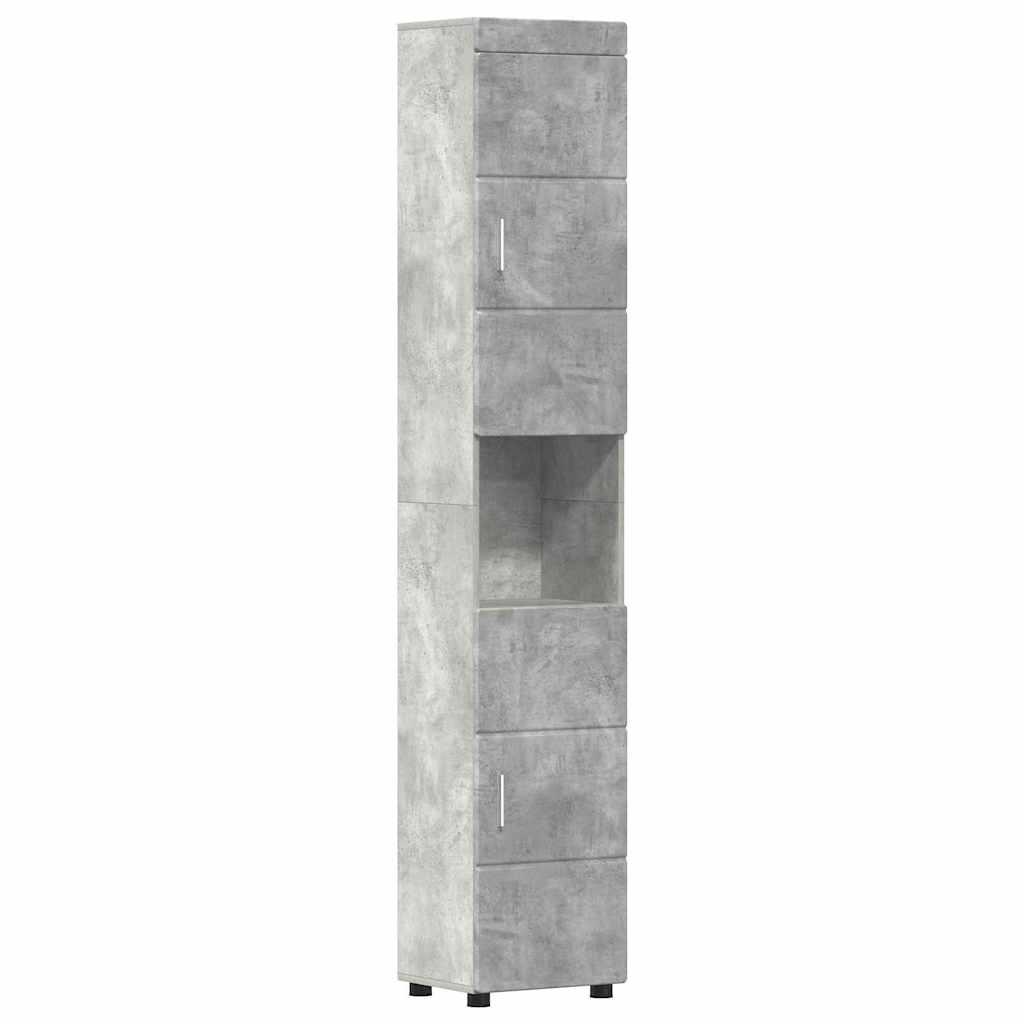 Baderomsinnredningssett TULUM 5 pcs Betonggrå 60 x 34 x 63 cm