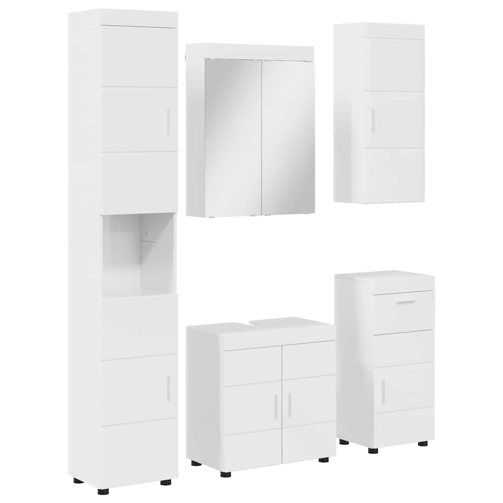 Baderomsinnredningssett TULUM 5 pcs Høyglanset hvit