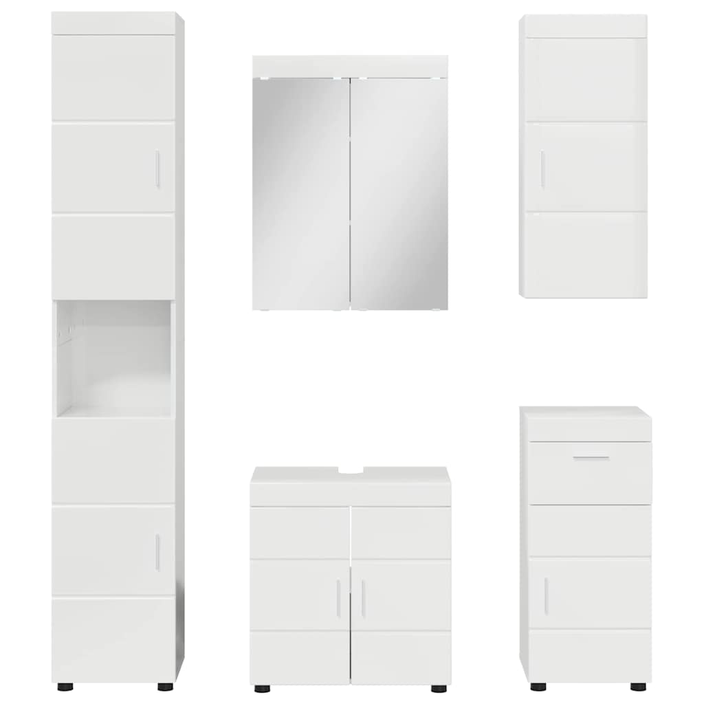 Baderomsinnredningssett TULUM 5 pcs Høyglanset hvit