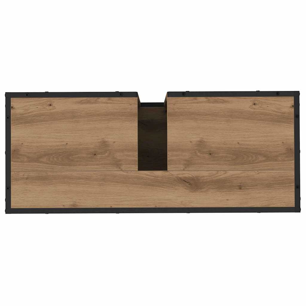 Baderomsinnredningssett 3 pcs Artisan Eik Konstruert tre