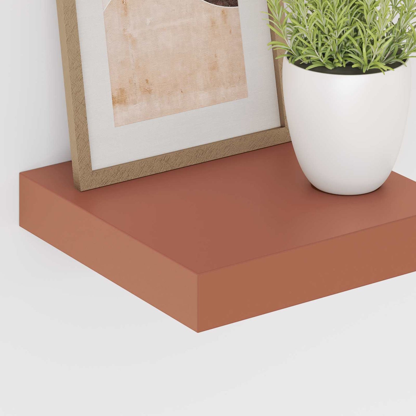 Vegghylle Veggmontert 4 pcs Rød 23 x 23,5 x 4 cm Konstruert tre