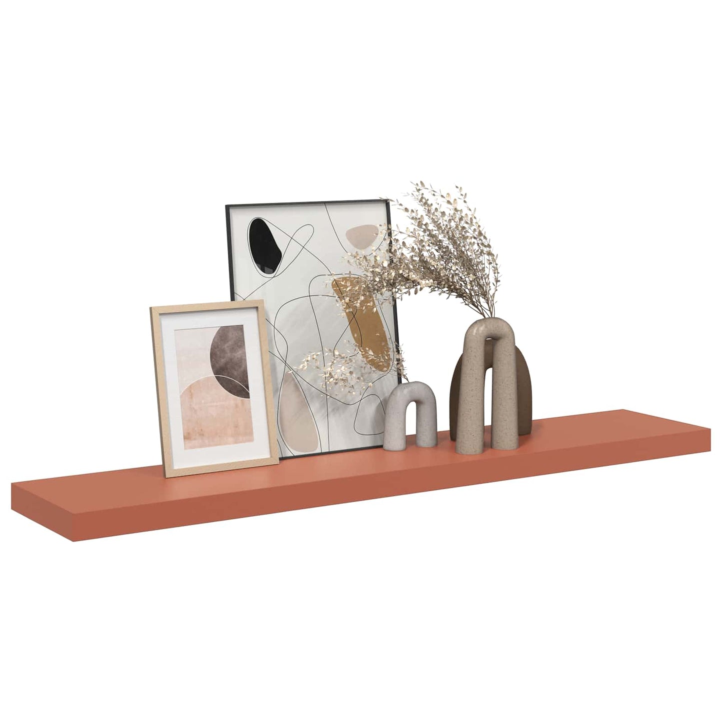 Vegghylle Veggmontert Rød 120 x 23,5 x 4 cm Konstruert tre