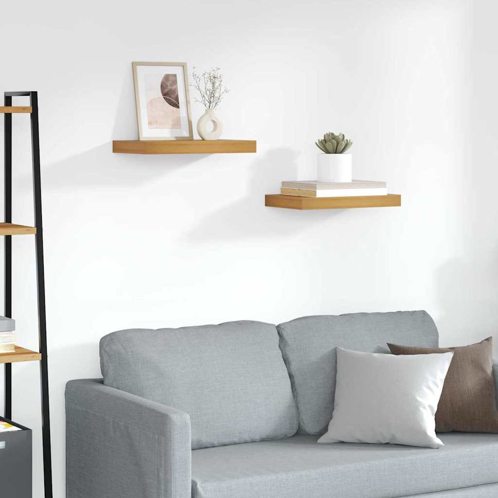 Vegghylle Veggmontert 2 stk. Brun 40 x 23,5 x 3,8 cm