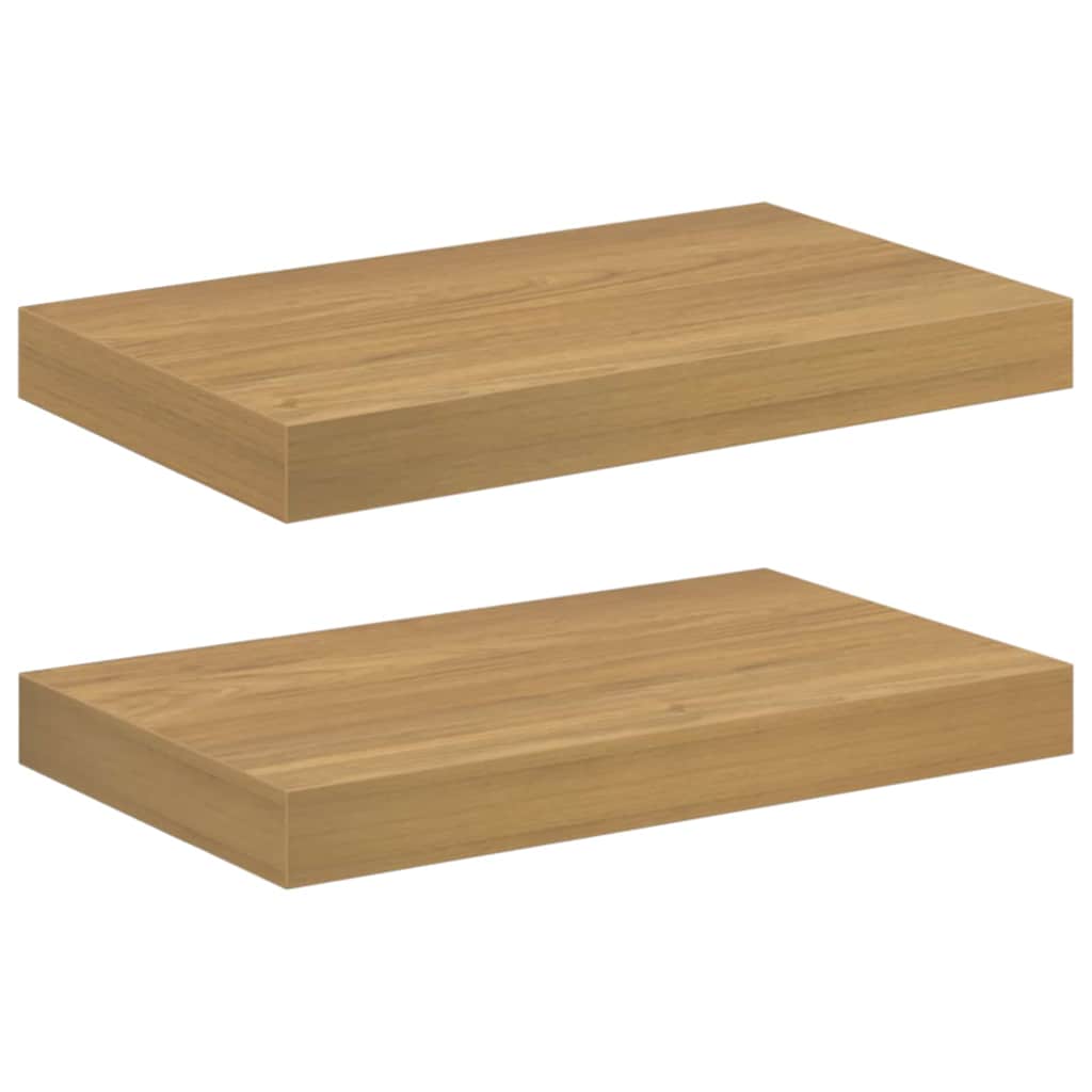 Vegghylle Veggmontert 2 stk. Brun 40 x 23,5 x 3,8 cm