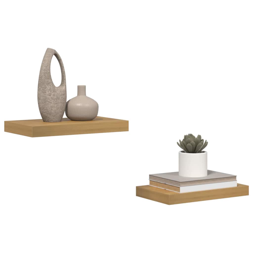 Vegghylle Veggmontert 2 stk. Brun 40 x 23,5 x 3,8 cm