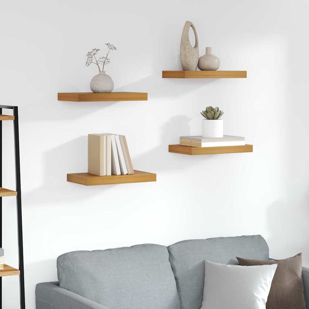 Vegghylle Veggmontert 4 stk. Brun 40 x 23,5 x 3,8 cm