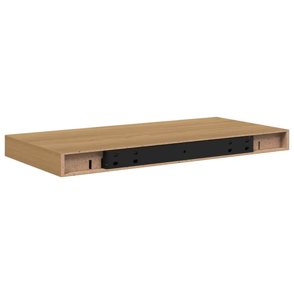 Vegghylle Veggmontert Brun 50 x 23 x 4 cm Konstruert tre
